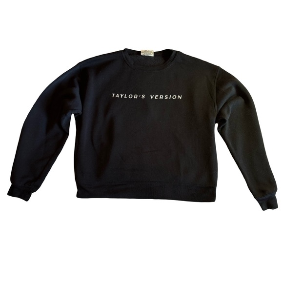 Taylor Swift Tops - Taylor Swift Taylor's Version Black Crewneck Sweatshirt, Size L
